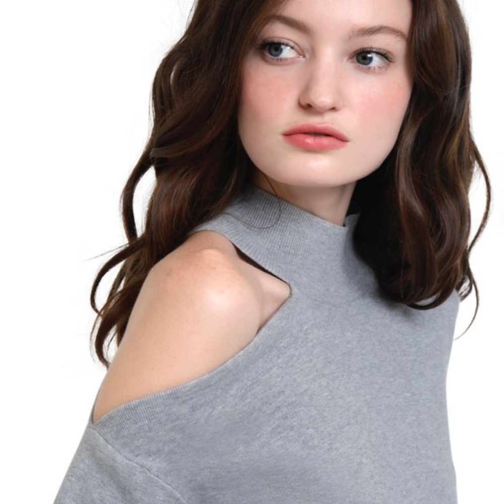 Alice + Olivia Finnigan one shoulder pullover